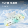 可冲散湿厕纸 | 40抽家庭装加厚33% 亲肤无酒精不刺激  便携小包装 EDI超纯水 洁净无荧光剂 商品缩略图0