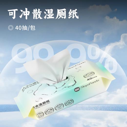 可冲散湿厕纸 | 40抽家庭装加厚33% 亲肤无酒精不刺激  便携小包装 EDI超纯水 洁净无荧光剂 商品图0