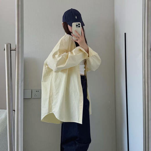 【格子+纯色衬衫可选】复古长袖衬衫   慵懒风 宽松减龄 商品图9