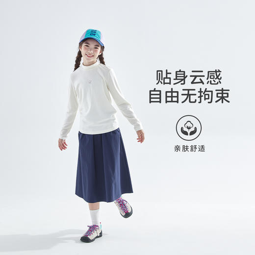 cicochild 25年秋季新款中大女童亲肤小中领打底衫莱赛尔面料上衣 商品图1