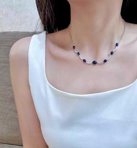 9.05ct素面蓝宝石项链