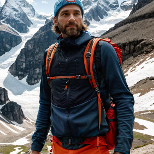 灰壳美利奴羊毛速秋冬保暖连帽抓绒外套户外徒步登山软壳防风干衣 商品图4