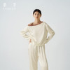 梦幻蕾丝』桑罗不对称斜领套装100%桑蚕丝长袖家居服女可外穿 商品缩略图2
