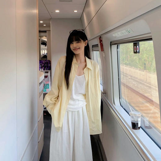 【格子+纯色衬衫可选】复古长袖衬衫   慵懒风 宽松减龄 商品图4