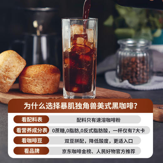 【瘦龙专属】-暴肌独角兽100杯美式纯黑咖啡速溶0脂燃减云南咖啡粉 商品图3