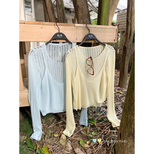 【129元任选2件】现货！简约高级感叠穿假两件长袖针织衫 商品图4