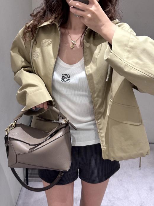 罗意威 25Fw秋冬新款 微标刺绣口袋抽绳宽松连帽风衣外套（ZY*MM） 商品图8