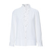 EITIE爱特爱复古宫廷风木耳边立领显瘦百搭白衬衫2025秋季新款C2513816 商品缩略图5