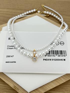 小众品牌正品简约经典优雅温柔珍珠真锆钻项链
