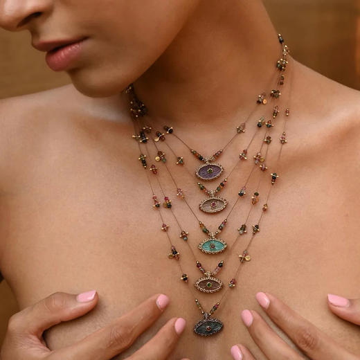 北京仓｜ROOM SERVICE-IRIS-紫水晶 眼睛形 吊坠 项链［法国设计师］ 商品图3