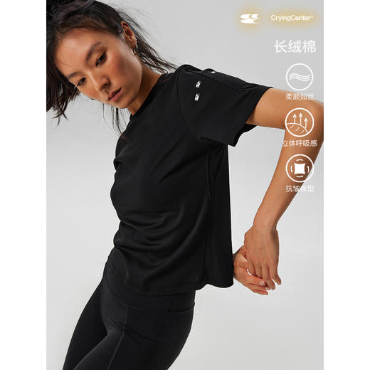 CryingCenter 长绒棉系列-方块正肩圆领女款短袖tee 哭喊中心 商品图1