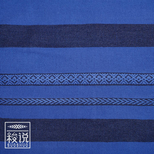 【梭说】冬款  蓝.远山 纯手工限量设计围巾 侗族传统织锦工艺 商品图3