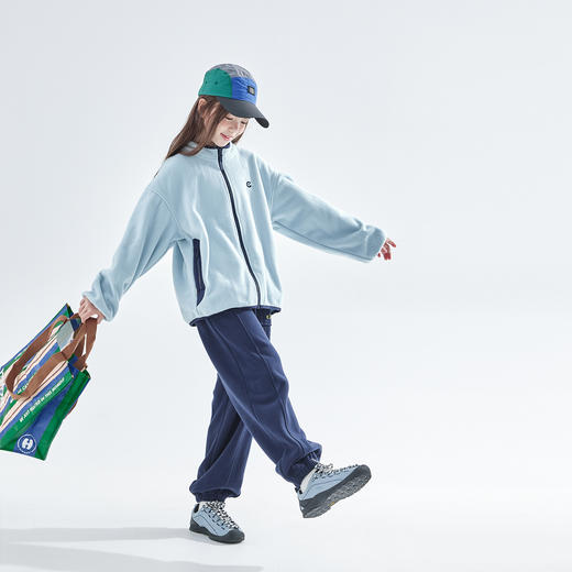 cicochild 2025年秋季新款女童双面摇粒绒外套抗静电中领撞色上衣 商品图1