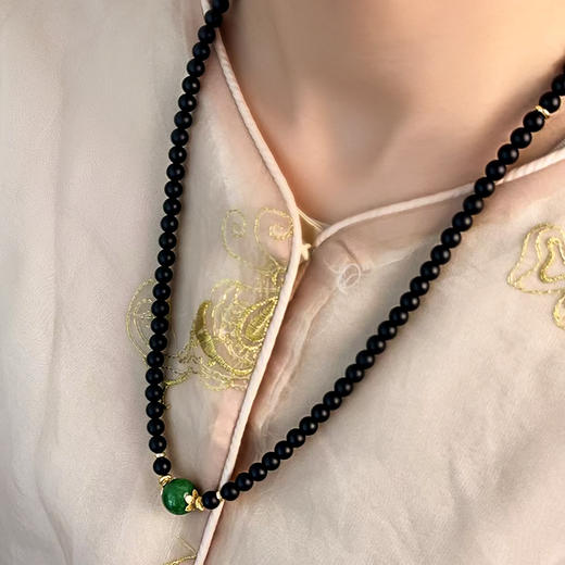 BAOFANDI宝梵迪小青梅磨砂黑玛瑙手串新中式高级感时尚百搭手串BF 商品图9