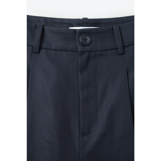 【商场同款】诗凡黎藏青高腰直筒休闲裤2025春新款长裤3G1150301 商品图2