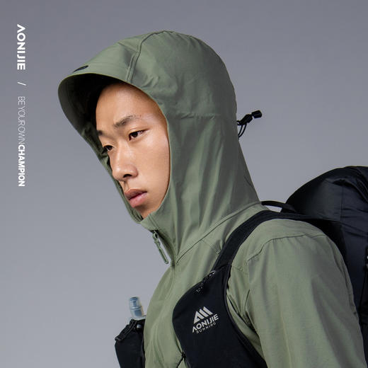 奥尼捷连帽户外运动夹克防泼水防风耐磨运动夹克透气舒适男士夹克 商品图2