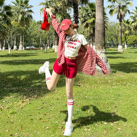 【格子+纯色衬衫可选】复古长袖衬衫   慵懒风 宽松减龄