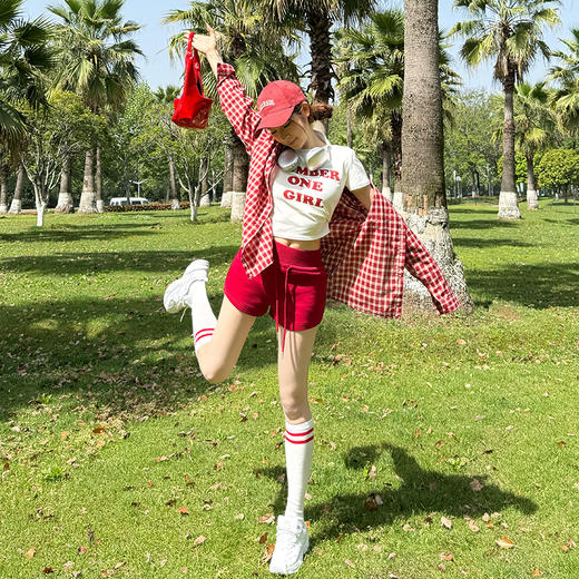 【格子+纯色衬衫可选】复古长袖衬衫   慵懒风 宽松减龄 商品图0