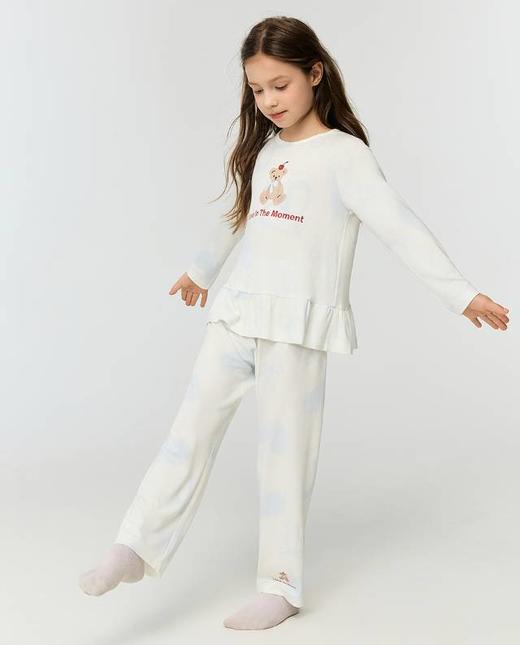 【春上新】8楼爱慕儿童Aimer Kids女孩奶皮爱心熊套头长袖睡衣AK141J461，吊牌价329元 商品图2