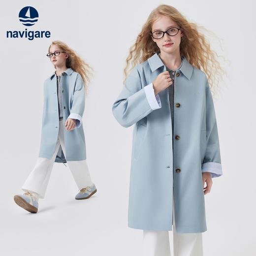 【纳维凯尔】【120-165】Navigare意大利小帆船女童中长款风衣外套 商品图5