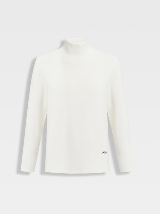 callisto白色弹力莫代尔T恤 商品图0