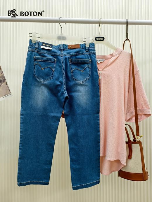 【第2件半价！尾货清仓不退换】波顿女士牛仔七分裤LF566217 商品图3