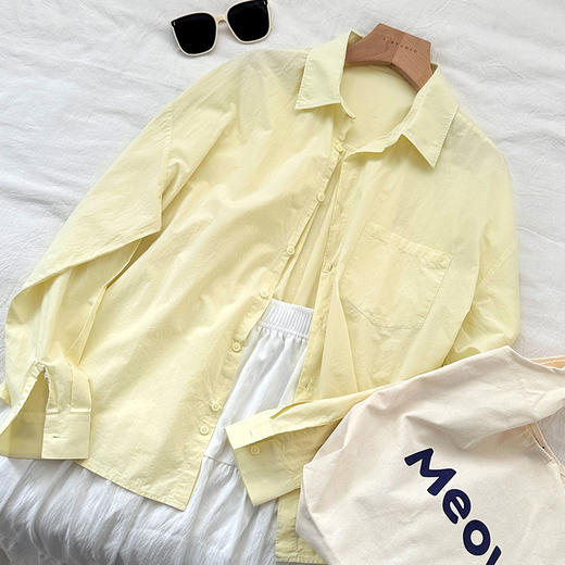 【格子+纯色衬衫可选】复古长袖衬衫   慵懒风 宽松减龄 商品图11