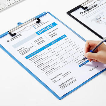 齐心（COMIX）A4带刻度多功能书写板夹 垫板 拼单/凑单/团购 蓝 A724 商品图0