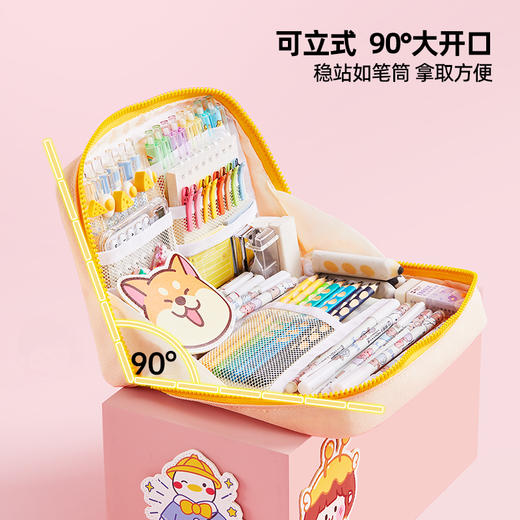猫太子立式大容量笔袋2025新款文具盒初中生铅笔盒高颜值ins风卡通女孩男孩文具袋简约小学生透明二次元谷子 商品图1