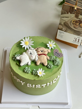 多款式~躺平线条狗小动物卡通蛋糕-低糖处理无添加