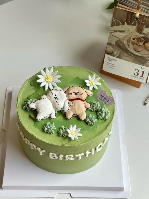 多款式~躺平线条狗小动物卡通蛋糕-低糖处理无添加 商品图0