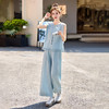 休闲时尚马甲套装女2025夏季新款洋气减龄小个子超火阔腿裤两件套WQE2528BBL 商品缩略图3