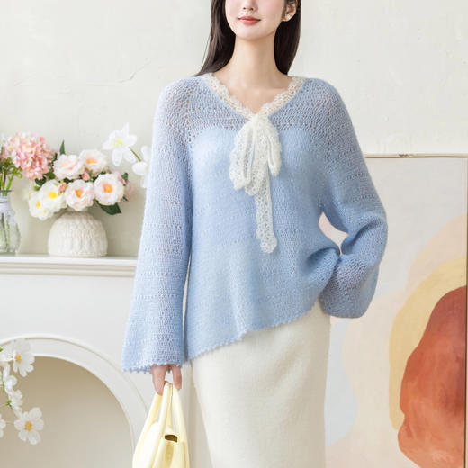 苏苏姐家云想马海上衣手工DIY编织钩针毛线团套头毛衣自制材料包 商品图3