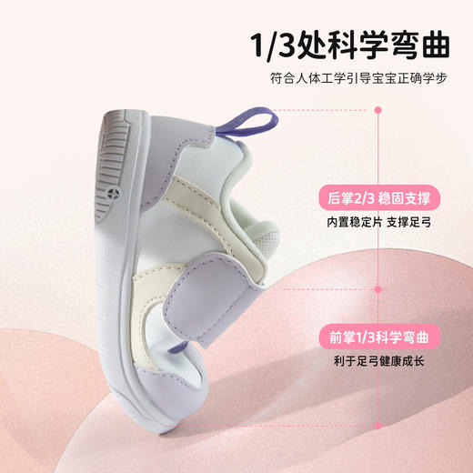 贝贝怡春秋新款女童学步鞋柔软轻便女孩魔术贴包头休闲鞋ZB3EX005 商品图10