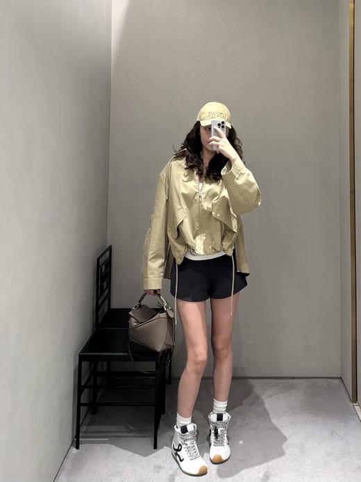 罗意威 25Fw秋冬新款 微标刺绣口袋抽绳宽松连帽风衣外套（ZY*MM） 商品图3