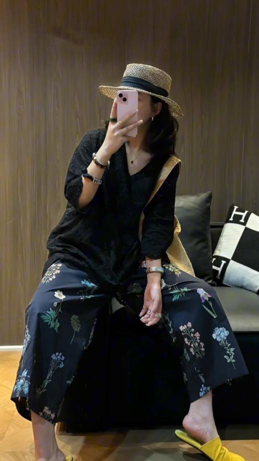 独特还花奶奶裤显瘦九分裤梨形身材救星来了 商品图5