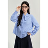 【商场同款】诗凡黎蓝色飘带领衬衫2025春新款小衫衬衣3G2120791R 商品缩略图2