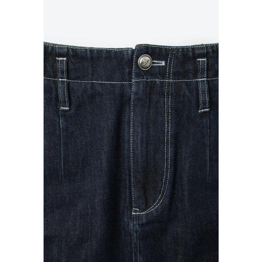 【商场同款】诗凡黎纯棉牛仔直筒中长半身裙2025春新款3G3140981 商品图2