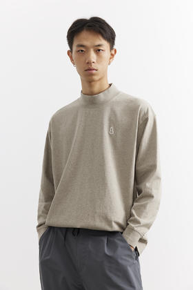 吃茶去chichaqu25经典全棉保暖半高领领长袖T恤城市休闲男女