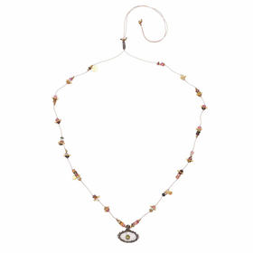 订购12周到｜ROOM SERVICE-IRIS PRECIOUS-水晶 幸运眼 吊坠 项链［法国设计师］