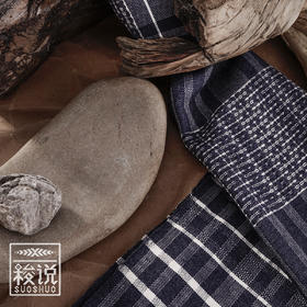 【梭说】冬款 蓝.青奚纯手工围巾限量传统侗族织锦工艺