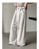 高腰直筒休闲裤夏季绑带阔腿裤 商品缩略图2