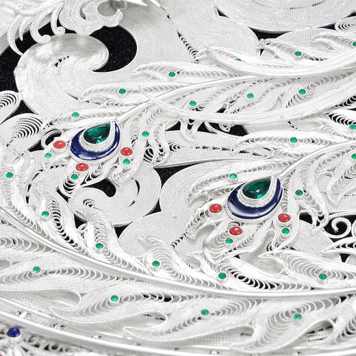 子佩集S999银手工银花丝【凤舞云霄花丝盘】大师工坊原创设计【FWYX】2506 商品图9