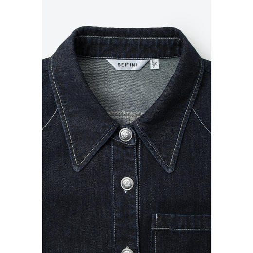 【商场同款】诗凡黎翻领牛仔外套2025春新款上衣外搭女3G3110451 商品图2