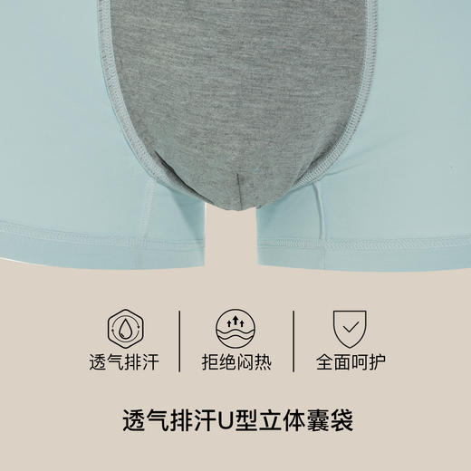 【满3条/6.7折】【有红色】【秀黛】男时尚棉质无痕平角裤男士内裤【1条】S6330008T【门店同款】【内裤非质量问题不退换】 商品图2