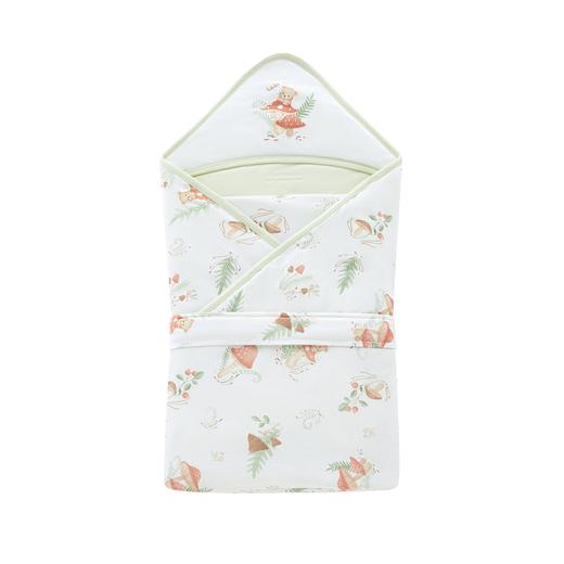 （特惠）金发拉比寝具i5-0蘑菇小熊抱被90*90灰绿LYEE10641341000 商品图0