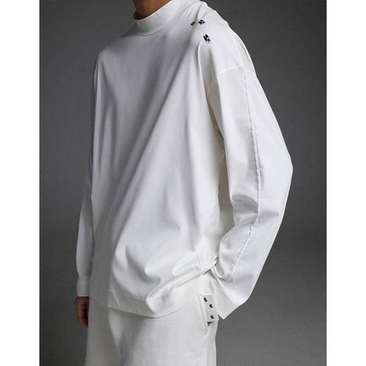 CryingCenter 长绒棉系列-小高领落肩男款长袖tee 哭喊中心 商品图5