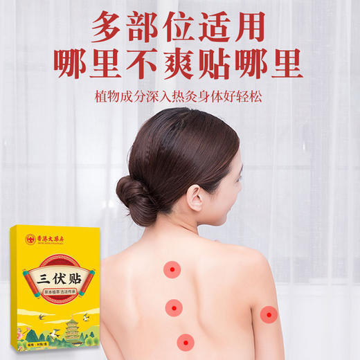 「买2送1！单盒30贴」香港大药房三伏贴 艾灸贴温灸贴肚脐贴膏药贴夏季三九贴 艾草贴 商品图1