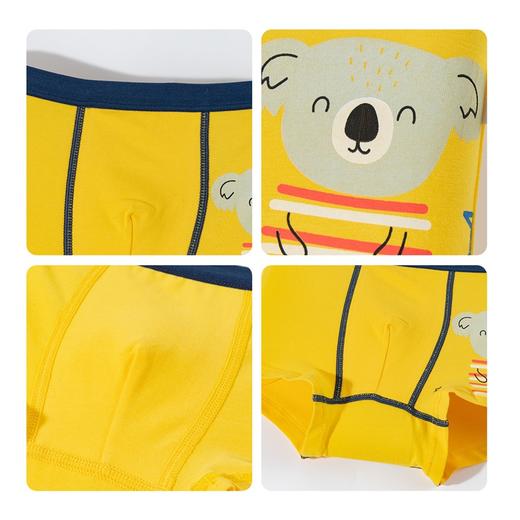 贝贝怡春秋新款卡通印花男童内裤宝宝棉弹透气舒适平角裤5件装ZB5EP020 商品图2