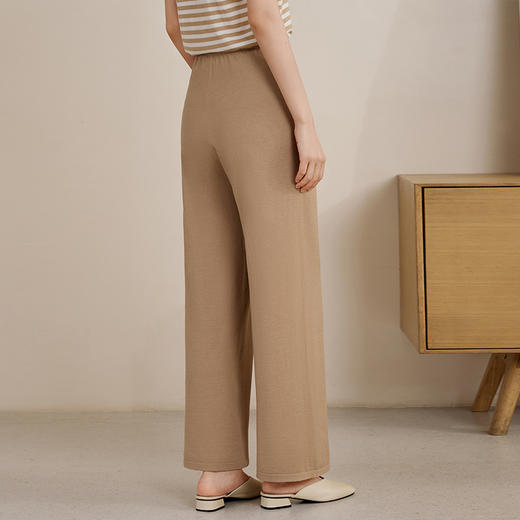 金三塔真丝桑蚕丝羊毛混纺直筒长裤时尚休闲家居裤  YZFFC903 商品图3